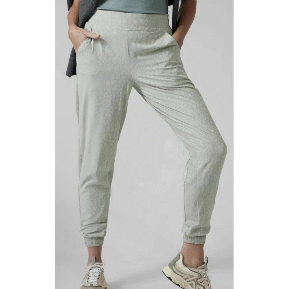 Athleta Brooklyn Lined Textured Jogger Serpentine Coast Sz 6 EC